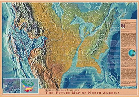 The Great Lakes will drain into the Gulf of Mexico through the Mississippi River.